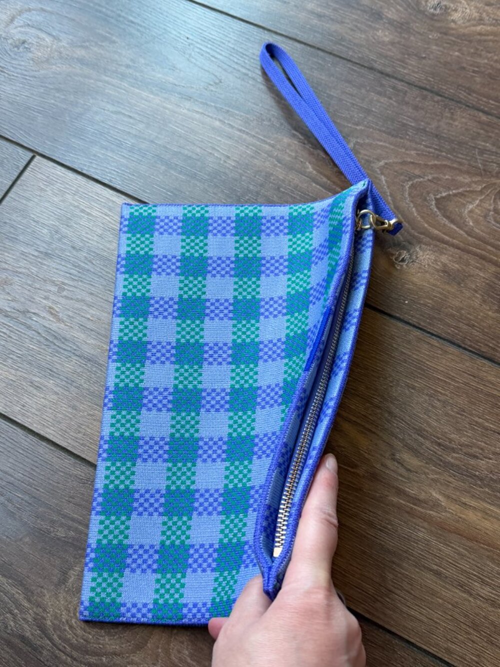 Rothy's Zippered Wristlet - Purple/Green - Picture 2 of 4